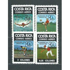 Costa Rica - Aereo 1980 Yvert 764/7 ** Mnh Olimpiadas Moscu