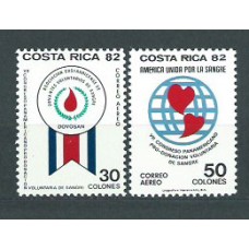 Costa Rica - Aereo 1981 Yvert 877/8 ** Mnh Donantes de sangre