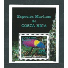 Costa Rica - Hojas Yvert 14 ** Mnh Fauna peces
