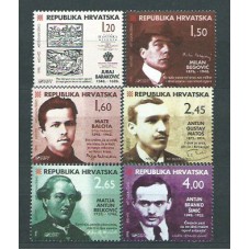 Croacia - Correo 1998 Yvert 434/9 ** Mnh Personajes Escritores