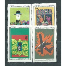 Cuba - Correo 1969 Yvert 1301/4 ** Mnh Cine cubano