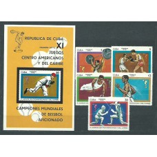 Cuba - Correo 1970 Yvert 1372/6+H.34 ** Mnh Deportes
