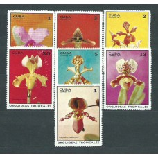 Cuba - Correo 1971 Yvert 1499/505 ** Mnh Flores orquideas