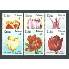 Cuba - Correo 1982 Yvert 2346/51 ** Mnh Flores tulipanes
