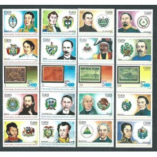 Cuba - Correo 1988 Yvert 2879/98 ** Mnh Personajes y escudos
