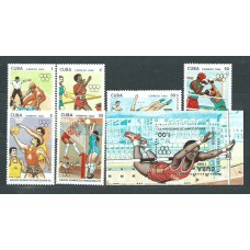 Cuba - Correo 1990 Yvert 3008/13+H.118 ** Mnh Olimpiadas de Barcelona