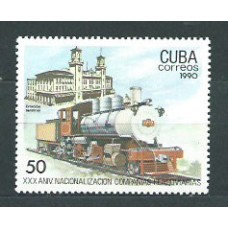 Cuba - Correo 1990 Yvert 3055 ** Mnh Trenes