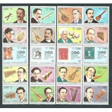 Cuba - Correo 1991 Yvert 3155/74 ** Mnh Músicos e intrumentos musicales