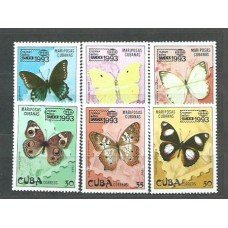 Cuba - Correo 1993 Yvert 3333/8 ** Mnh Fauna mariposas