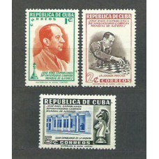 Cuba - Correo 1951 Yvert 347/9 * Mh Ajedrez