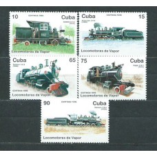 Cuba - Correo 1996 Yvert 3552/5 ** Mnh Trenes