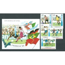 Cuba - Correo 1998 Yvert 3692/6+H.152 ** Mnh Deportes fútbol