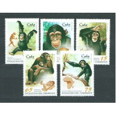 Cuba - Correo 1998 Yvert 3713/7 ** Mnh Fauna chimpancé