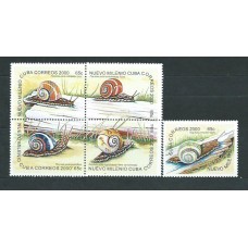 Cuba - Correo 2000 Yvert 3907/11 ** Mnh Fauna caracoles