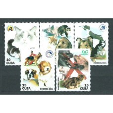 Cuba - Correo 2001 Yvert 3927/31 ** Mnh Perros y gatos