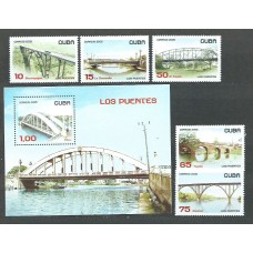 Cuba - Correo 2005 Yvert 4220/4+H.196 ** Mnh Puentes