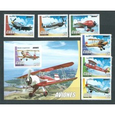 Cuba - Correo 2006 Yvert 4357/62+H.212 ** Mnh Aviones