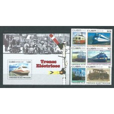 Cuba - Correo 2007 Yvert 4414/9+H.220 ** Mnh Trenes