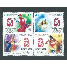 Cuba - Correo 2008 Yvert 4538/41 ** Mnh Olimpiadas de Pekin