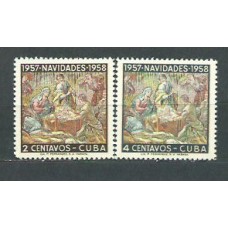 Cuba - Correo 1957 Yvert 468/9 * Mh Navidad