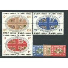 Cuba - Correo 1960 Yvert 535/49 * Mh Navidad flores