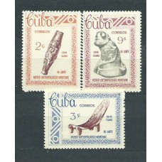 Cuba - Correo 1963 Yvert 671/3 ** Mnh Museo antropológico
