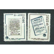 Cuba - Aereo 1959 Yvert 196/7 ** Mnh Día del sello