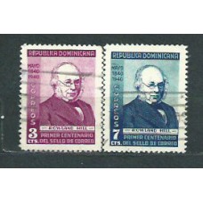 Dominicana - Correo 1940 Yvert 334/5 usado  Rowland Hill