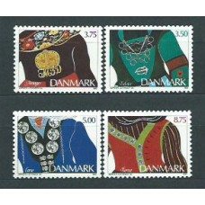 Dinamarca - Correo 1993 Yvert 1067/70 ** Mnh Joyas del Folklore