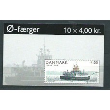 Dinamarca - Correo 2001  Yvert 1295 Carnet ** Mnh Barcos