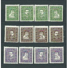 Dinamarca - Correo 1924 Yvert 153/64 * Mh Personajes