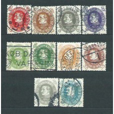 Dinamarca - Correo 1930 Yvert 197/206 usado  Cristian X