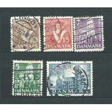 Dinamarca - Correo 1936 Yvert 241/45 usado  Religion