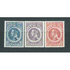 Dinamarca - Correo 1945 Yvert 298/300 ** Mnh Cristian X