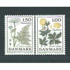 Dinamarca - Correo 1977 Yvert 654/5 ** Mnh Flores