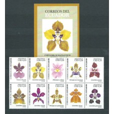 Ecuador - Correo 2006 Yvert 1965/74+Hb 143 ** Mnh Flores. Orquideas
