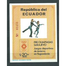 Ecuador - Hojas - Preolimpiadas Sarajevo ** Mnh