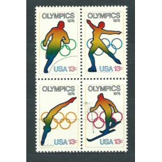 Estados Unidos - Correo 1976 Yvert 1140/3 ** Mnh Deportes. Olimpiadas de Montreal