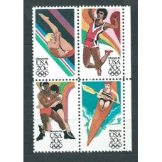 Estados Unidos - Correo 1984 Yvert 1528/31 ** Mnh Deportes.Olimpiadas Los Angeles