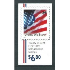 Estados Unidos - Correo 2002 Yvert 3310(II) Carnet ** Mnh Banderas