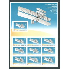 Estados Unidos - Correo 2003 Yvert 3477 Mini pliego de 10 sellos ** Mnh Avión