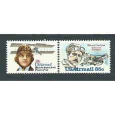 Estados Unidos - Aereo Yvert 93/4 ** Mnh Aviación