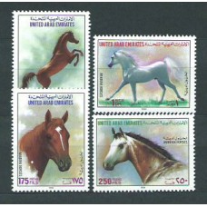 Emiratos Arabes - Correo 1994 Yvert 420/3 ** Mnh Fauna caballos