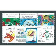Emiratos Arabes - Correo 2002 Yvert 668/74 ** Mnh Dibujos infantiles
