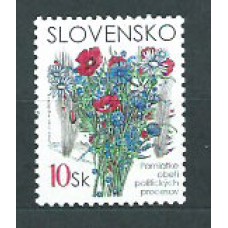 Eslovaquia - Correo 2001 Yvert 350 ** Mnh Flores