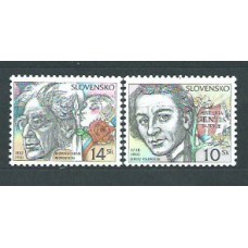 Eslovaquia - Correo 2002 Yvert 359/60 ** Mnh Personalidades