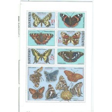 Eslovaquia - Hojas Yvert 17 ** Mnh Fauna mariposas