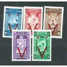 Etiopia - Correo 1945 Yvert 240/44 ** Mnh  Cruz roja