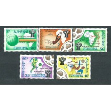 Etiopia - Correo 1976  Yvert 768/72 ** Mnh  Deportes fútbol