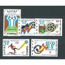 Etiopia - Correo 1978 Yvert 889/93 ** Mnh  Deportes fútbol